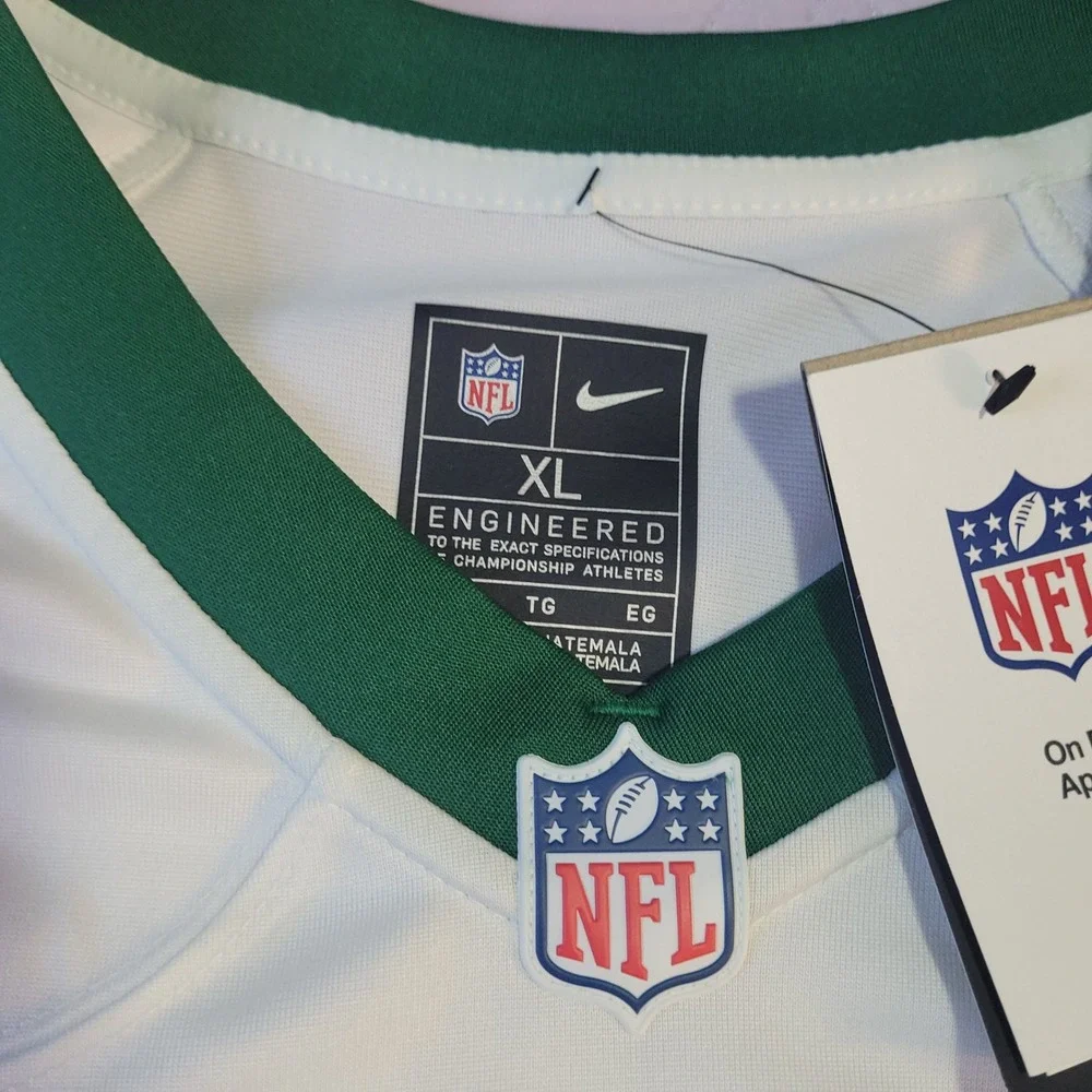 Nike NFL New York Jets Aaron Rodgers 8 Jersey Mens XL White Green DX9443-104